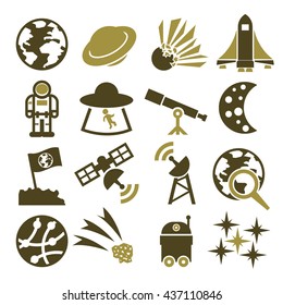 space icon set
