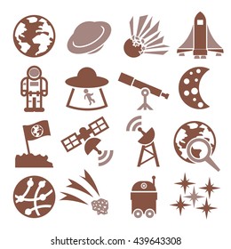 space icon set