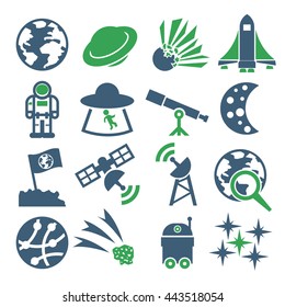 space icon set
