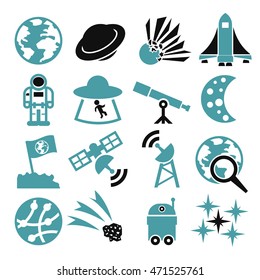 space icon set