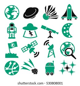space icon set