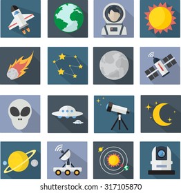 Space Icon set  flat designs