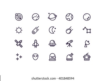 Space Icon Set Vector.