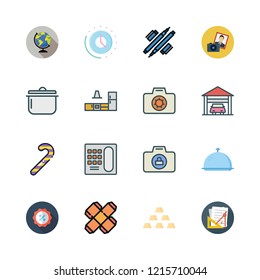 space icon set. vector set about office material, gold, kitchen and garage icons set.