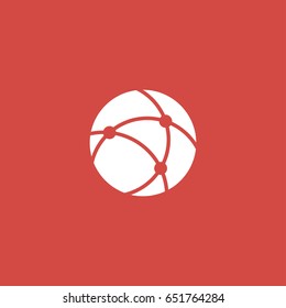 space icon. sign design. red background