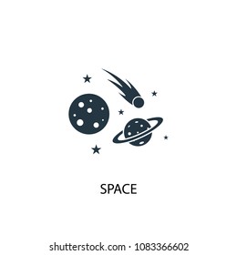 space icon. Simple element illustration. space concept symbol design from space exploration collection. Can be used for web and mobile.