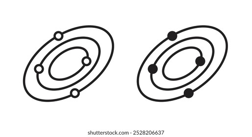 Space icon in solid and stroke style.