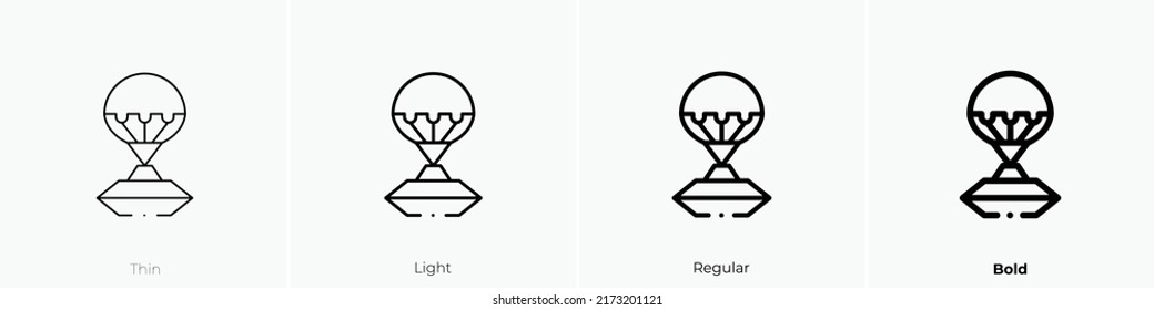 space icon. Thin, Light Regular And Bold style design isolated on white background