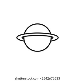 Icono de espacio Arte de línea delgada aislado