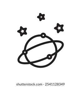 Icono de espacio Ilustración plana de línea delgada