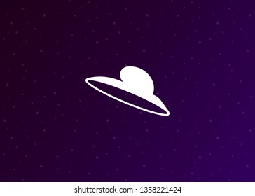 Space Icon UFO Aliens Background Vector Illustration