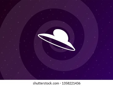 Space Icon UFO Aliens Background Vector Illustration