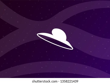 Space Icon UFO Aliens Background Vector Illustration