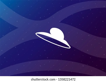 Space Icon UFO Aliens Background Vector Illustration
