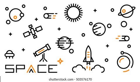 space icon vector art eps image logo sign flat design app ui web