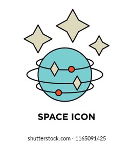 Space icon vector isolated on white background, Space transparent sign , technology symbols