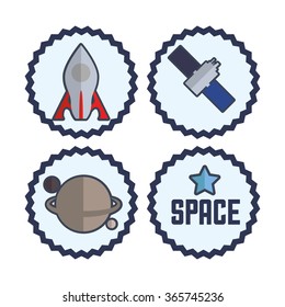 Space icons design 