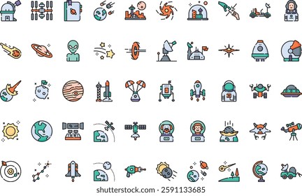 Space icons High-Quality Vector Icons Collection with Editable Stroke. Ideal for Professional and Creative Projects.