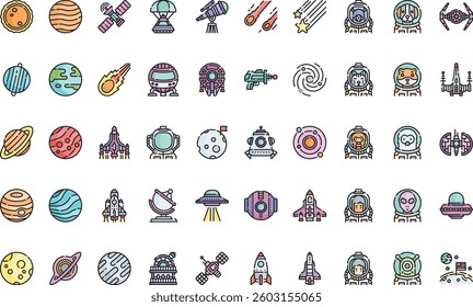 Space icons High-Quality Vector Icons Collection with Editable Stroke. Ideal for Professional and Creative Projects.