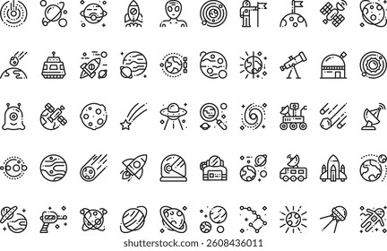 Space icons High-Quality Vector Icons Collection with Editable Stroke. Ideal for Professional and Creative Projects