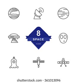 Space Icons ( Line Icons )