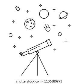 space icons sen, line space icons