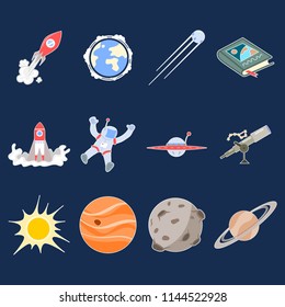 Space icons set