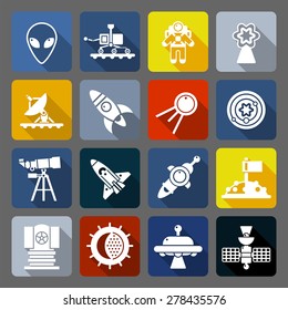 Space icons set