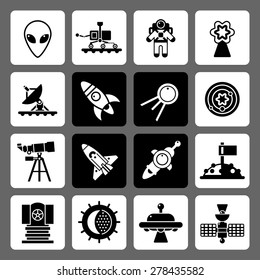 Space icons set