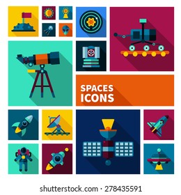 Space icons set