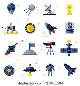 Space icons set