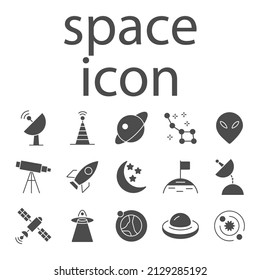 space icons set . space pack symbol vector elements for infographic web
