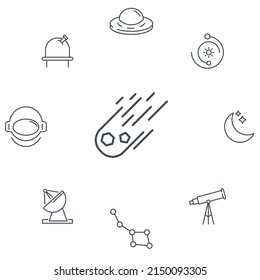 space icons set . space pack symbol vector elements for infographic web