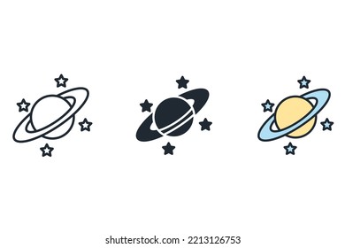 space icons  symbol vector elements for infographic web