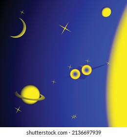 ilustración espacial para fondo o diseño