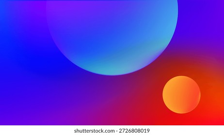 Ilustración del espacio con el planeta azul agradable para el Fondo de pantalla o el Anuncio