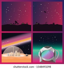Space illustration conceptual design for technology, space, galaxy and mach  more.