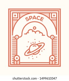 SPACE AND ILLUSTRATION ICON CONCEPT