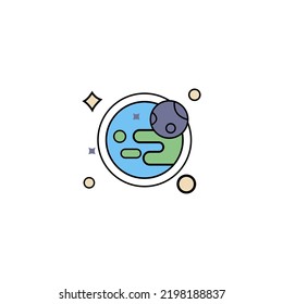 space illustration vector graphic, good for icon