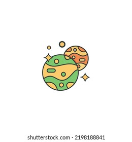 space illustration vector graphic, good for icon