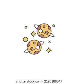 Vektorgrafik von Weltraumgrafik, gut für Symbol