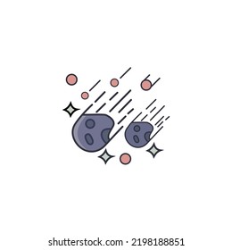 space illustration vector graphic, good for icon