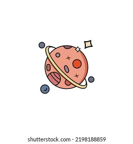 space illustration vector graphic, good for icon