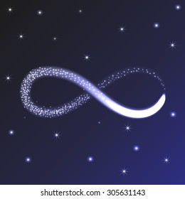 Space infinity. Space Abstract. Starry sky. Star background. Vector illustration. The Universe.