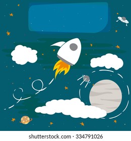 Space Infographic, Vector Illustration, 100% Hand Draw, Easy Edit