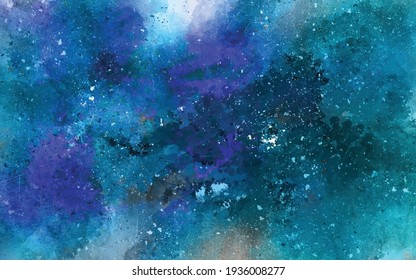 space inspired abstract art, hand painted background