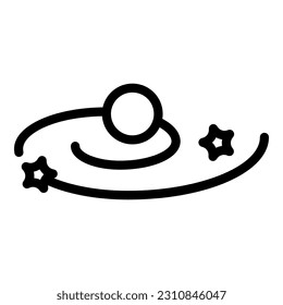 vector de contorno de icono de integridad espacial. Objetivo central. Enfoque de la empresa