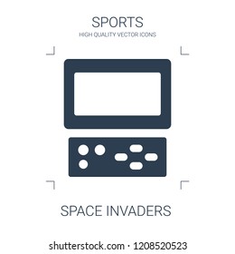 space invaders icon. high quality filled space invaders icon on white background. from sports collection flat trendy vector space invaders symbol. use for web and mobile
