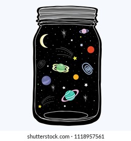 Space in the jar