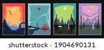 Space Journey and Discovery, Mid Century Modern Style Illustrations, Space Rockets, Future City, Flying Saucer, Extraterrestrial View